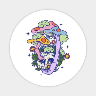 Mushroom Skull Frogs Magnet